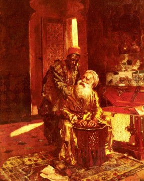 El cambista pintor árabe Rudolf Ernst Pinturas al óleo